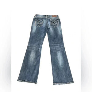 VIGOSS Low Rise Bootcut Western Embroidered Flap Back Pocket Jeans Juniors 9